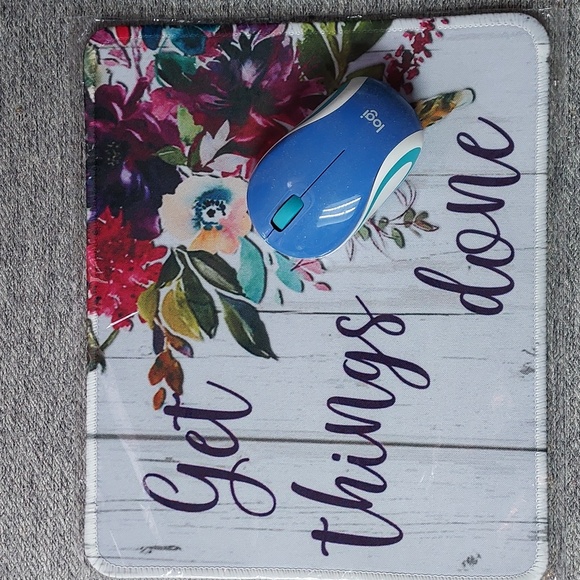 2- New Mouse Pads  Floral Computer Motivational 9.5" x 8" Medium Weight Quality - Picture 4 of 5